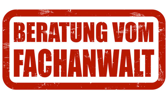 Grunge Stempel rot BERATUNG VOM FACHANWALT